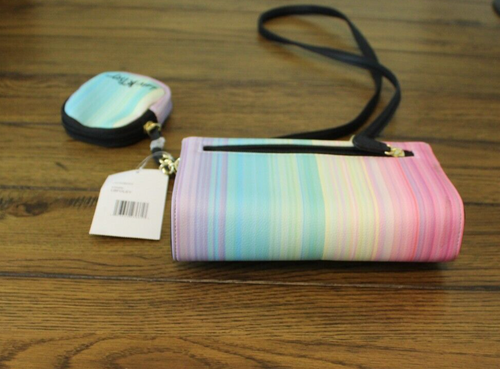 Luv Betsey x Betsey Johnson NWT Crossbody Wallet + Coin Pouch Rainbow - Picture 10 of 12