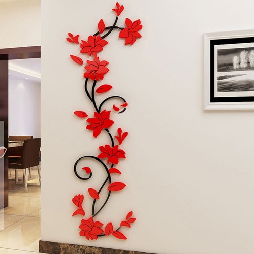 Blume Zum Selbermachen Aufkleber 3D Spiegel Wandaufkleber Abnehmbar Kunst Wandbild Zimmer Wohnkultur - Bild 7 von 13
