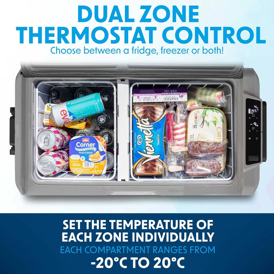 Portable Car Fridge/Freezer, 50L Dual Zone Compressor 12/24V - Image 4 of 4