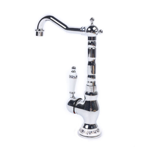 Antik Nostalgie Silber Wasserhahn Küche Retro Armatur Einhebelmischer Bad - Bild 5 von 6