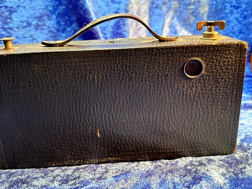Number 3-A Folding Brownie Camera Model A Kodak Red Vent Brass Lens Fair Shape - Picture 4 of 7