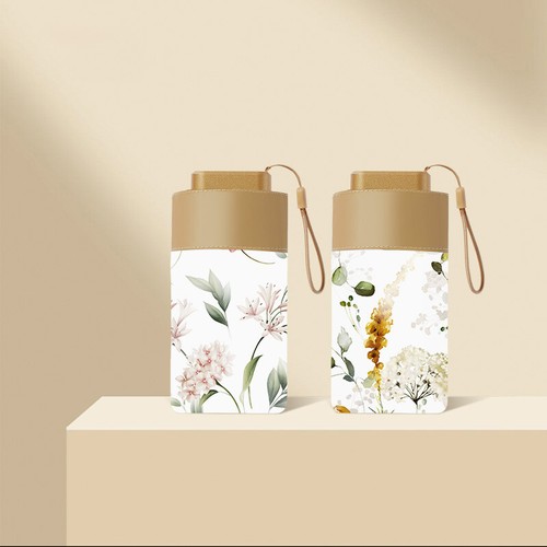 6 Folding Mini Manual Compact Pocket Rain Sun Dual Use Umbrella Floral Anti UV - Picture 12 of 24