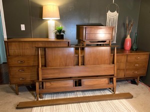 Details About Mid Century Modern Dixie Complete Bedroom Set