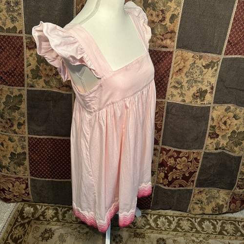 Juliet Dunn London Baby Puppenkleid Damen 1 hellrosa Ric-Rac Besatz Saum Etikett - Bild 12 von 19