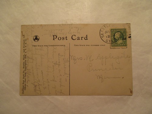 Portion European Foreign Exhibit Building Seattle Expo 1909 Postcard - Picture 2 of 2