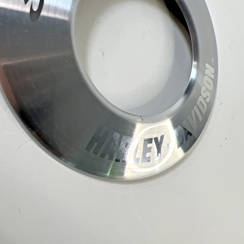 Harley Davidson Screamin Eagle Round Air Cleaner Cover Insert Brushed Aluminum - Picture 2 of 7