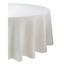 Essential Home Ivory Carlisle Round Tablecloth 70 in. Diameter