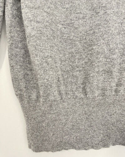 Review womens jumper grey knit lace angora blend lightweight stretch size Revi12 - Picture 4 of 5