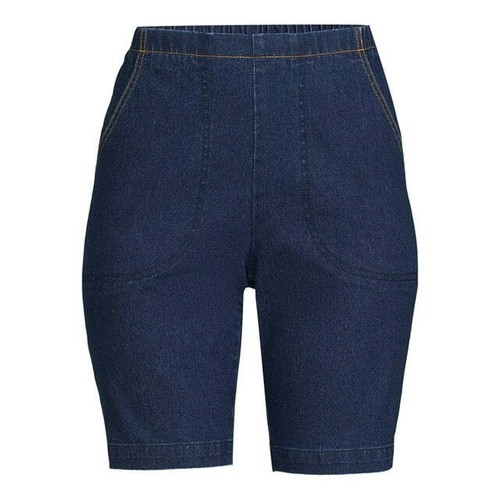 RealSize Chino Short Women's Size XL Blue Pull-On Straight Leg Cotton Stretch - Picture 5 of 5
