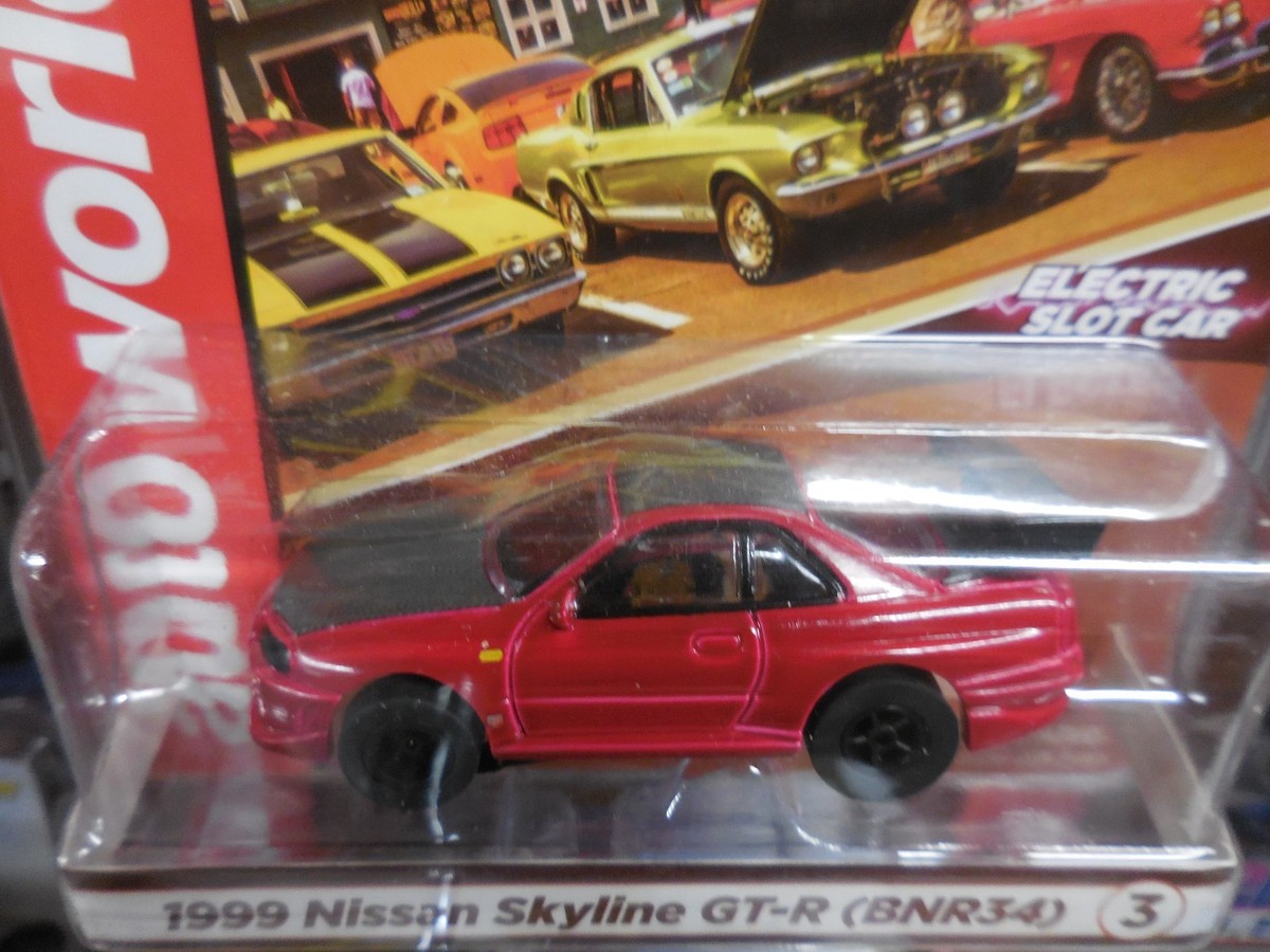 ミニカー Nissan Skyline GT-R BNR34 1999 Johnny lightning 1:64 - 1999 Nissan Skyline GT-R BNR34 Black