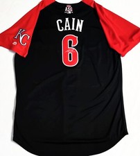 PRO-48 LORENZO CAIN 2015 MLB ALL-STAR FACSIMILE SIGNATURE SERIES MAJESTIC JERSEY