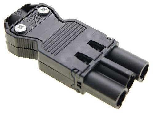 Schnellmontage Flach Stecker Set Stecker + Kupplung 230V / 16A Verbinder Schwarz - Bild 6 von 8