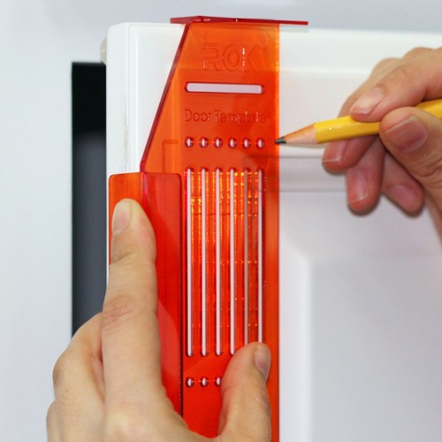Rok Hardware Knob Handle Pull Drill Mount Template para puertas y cajones de gabinetes - Imagen 6 de 6