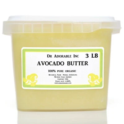 REFINED AVOCADO BUTTER BY DR.ADORABLE ORGANIC COLD PRESSED 2 OZ 8OZ UP TO 12LB