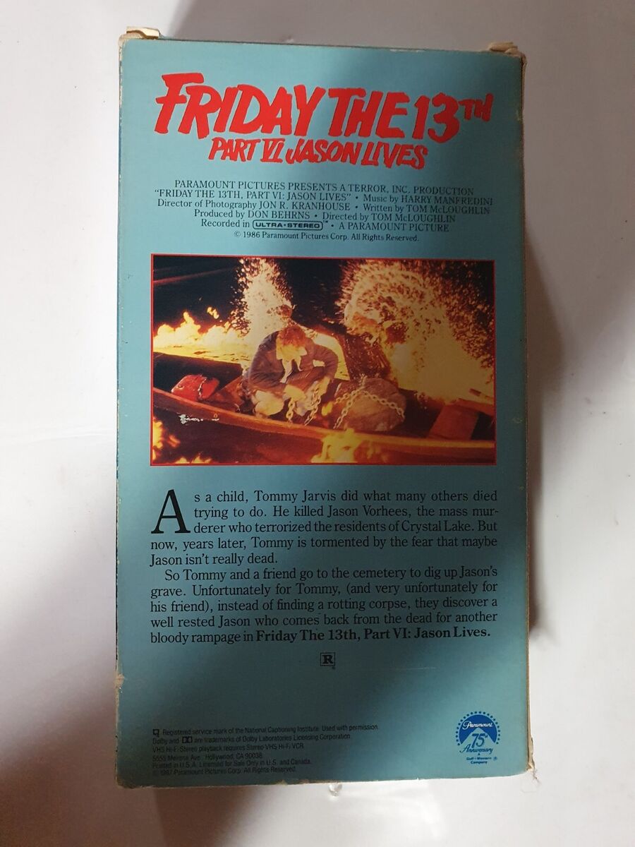 Friday the 13th - Part 6: Jason Lives VHS Friday the 13th - Part 6: Jason Lives VHS