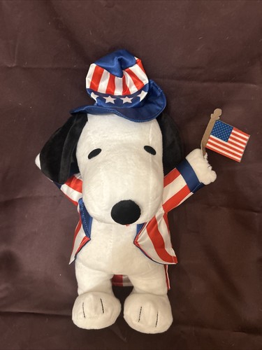 SNOOPY 4TH OF JULY PATRIOTIC AMERICAN FLAG 15" PLUSH sound & Motion - 第 3/8 張圖片