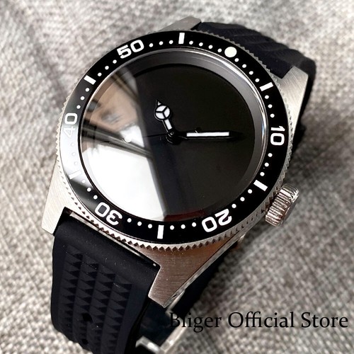 62MAS 41mm AR Sapphire Glass 300M Waterproof NH35A Black Dial No Index Men Watch - Picture 1 of 9