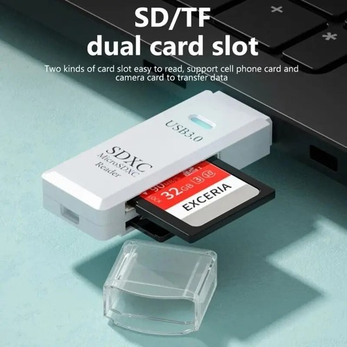 USB 3.0 Card Memory Reader Multiport Hub SD TF SDHC SDXC Micro Splitter Adapter - Picture 11 of 13