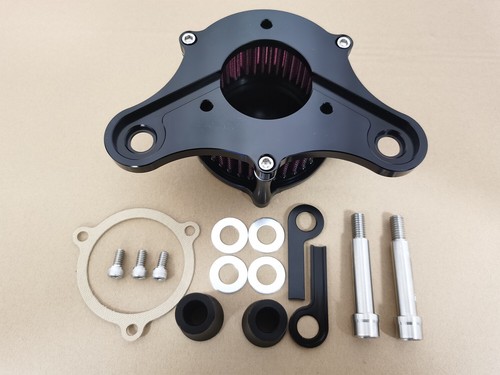 Motor Black Air Cleaner Red Intake Filter For Harley Electra Glide FLHTK FLHTCU - Picture 10 of 12
