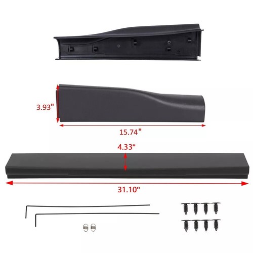 FIT FOR 08-16 FORD SUPER DUTY F250 F350 FLEX STEP TAILGATE TRIM CAP MOLDING 3PCS - Picture 3 of 21