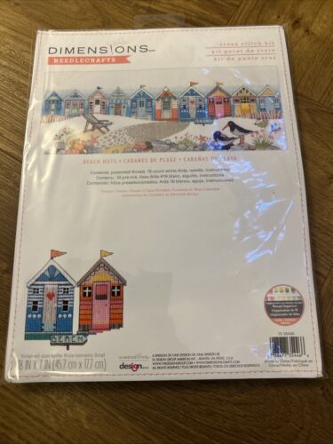 Kreuzstichpackung Goldmaße "Strandhütten" - Bild 1 von 2
