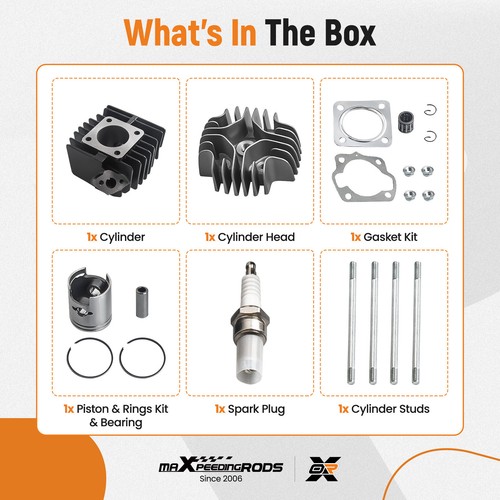 Kit de extremo superior de anillos de pistón de culata para Suzuki Quadmaster 50 LTA 50 2002-2005 - Imagen 6 de 12