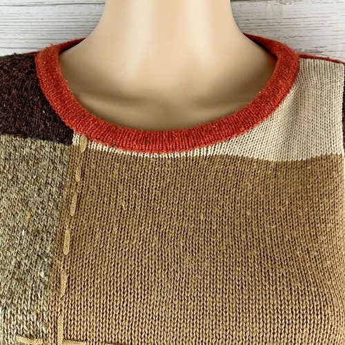 Alfred Dunner Pullover XL orange braun hellbraun Colorblock Strick Wollmischung Herbst  - Bild 2 von 12