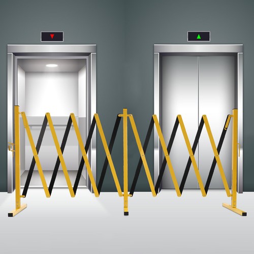 Puerta de barrera de seguridad expandible puerta de barrera de seguridad de valla de tráfico ajustable