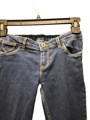 Levis Jeans Size 7R Solid Blue Dark Wash w/Adjustable Waist Girl's Clothing Kids - Picture 4 of 6