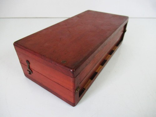 ANTIQUE WHITTINGTON TRAVEL CHESS SET JAQUES STYLE AND ORIG BOX-BOARD - Picture 17 of 17