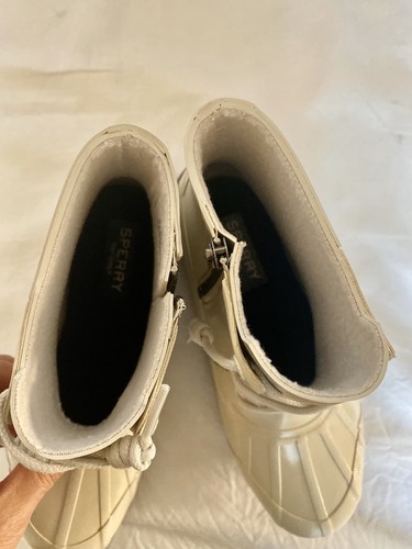 Boot Sperry Top-Sider Syren Gulf Rubber Duck Boot Shoe Cream Women's Size 5.5 - Picture 5 of 9