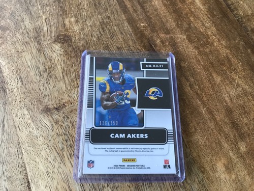 2020 Panini Obsidian Football Cam Akers RPA Dual Patch Auto 116/150 - Picture 2 of 2