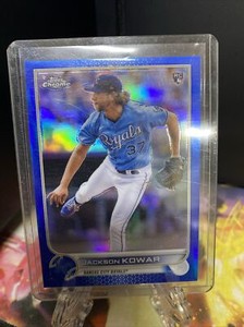 2022 Topps Chrome Jackson Kowar Rookie Blue Refractor /150 #188 Royals