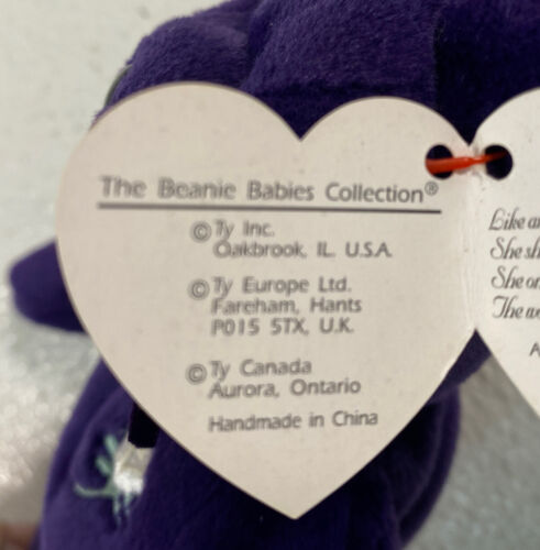 Princess Diana Beanie Baby Second Edition 1997 PE Pellets - Picture 8 of 9