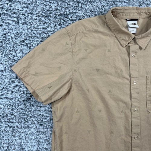 The North Face Shirt Mens XL Brown Woven Geometric Gorp Outdoors Hiking Dad - Picture 3 of 14