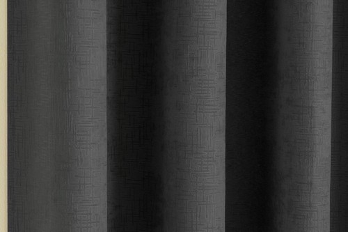 VOGUE ÖSEN THERMO BLOCKOUT VORHÄNGE SCHWARZ (66" BREITE/TROPFEN 40"-87") - Bild 2 von 4