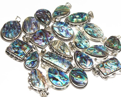 Natural Abalone Shell Pendant,Gemstone Pendant,Abalone Shell Gemstone Pendant~ - Picture 2 of 2