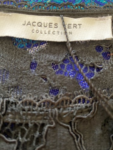Gorgeous Jacques Vert 3/4 Sleeve Heavy Lace Black Top- Size 8 New RRP£89 - Picture 8 of 8