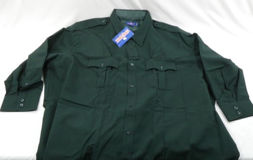 SU315ZM SPIEWAK MEN 20.5/38-39 PROFESSIONAL POLY LONG SLEEVE ZIPPER SHIRT SPRUCE