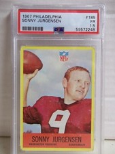 1967 Philadelphia Sonny Jurgensen PSA FR 1.5 HOF #185 NFL Washington Redskins