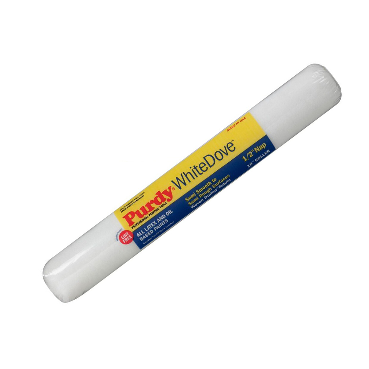 PURDY - Purdy White Dove 140605064 Paint Roller Cover, 1/2 In Thick Nap
