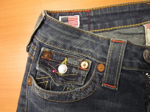 TRUE RELIGION BECKY SLIM BOOT CUT FIT WOMEN'S BLUE JEANS SIZE 26 X 31 - Picture 6 of 11
