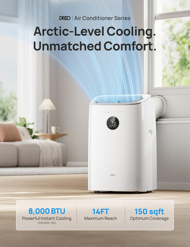 FREESTANDING FLOOR AIR CONDIONER 8,000 BTU Smart Wifi App/Voice/Remote Control - Picture 2 of 12