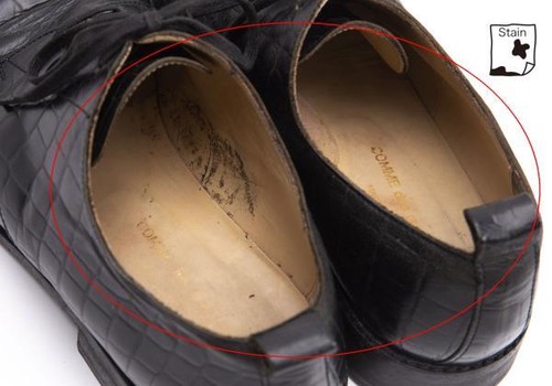 COMME des GARCONS Embossed Square-toe Leather Shoes Size 24 1/2(About US 7.5)... - Picture 8 of 12