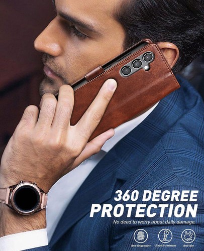 For Samsung Galaxy S24 Ultra/S24 Plus Leather Wallet Flip Stand Phone Case Cover - Picture 12 of 30