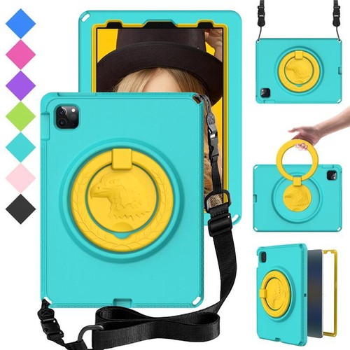 Strap Case For iPad Air 5th 4th 10.9 Pro 11 Shockproof 360 Rotatable Stand Cover - Picture 24 of 26