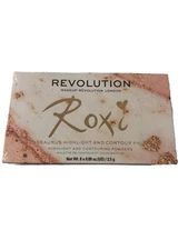 Makeup Revolution x Roxxsaurus Highlight & Contour Palette, Pink and Gold