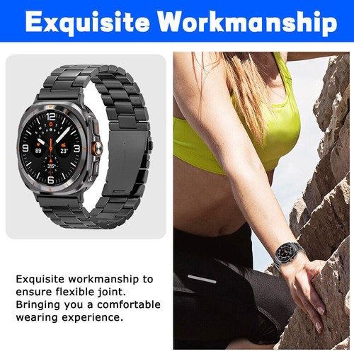 Per Samsung Galaxy Watch Ultra 47 mm cinturino in acciaio inox cinturino in metallo - Foto 7 di 16