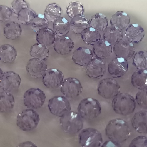 48pcs 6mm Lilac Purple Glass Rondelle Beads Luster AUS Free Post A01 - Picture 5 of 5
