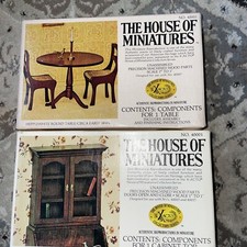 The House Of Miniatures  Cabinet Top 1:12 Dollhouse Kit 40001 table chairs 40005